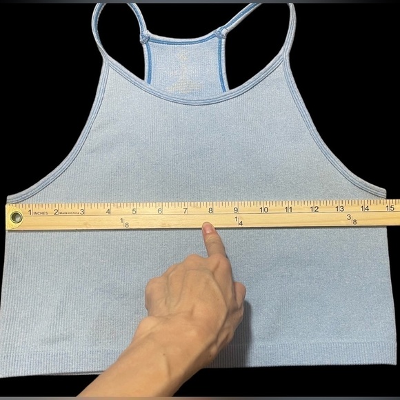AS Revival by Altar’d State Ribbed Cami Top Size Medium/Large Light Blue Cropped - Picture 14 of 14